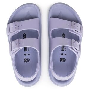 Birkenstock Youth Mogami Sandals, Purple Fog Size 33, Youth 2 Ankle Strap